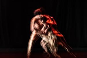 The abstract movement of the dance photo