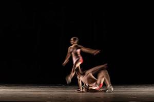 The abstract movement of the dance photo