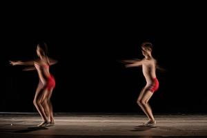 The abstract movement of the dance photo