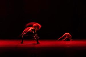 The abstract movement of the dance photo