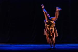 The abstract movement of the dance photo