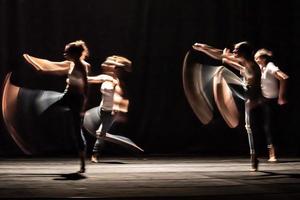 The abstract movement of the dance photo