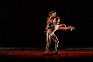 The abstract movement of the dance photo