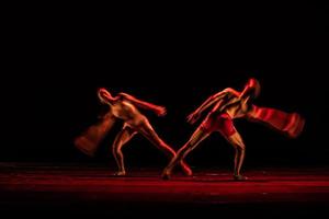 The abstract movement of the dance photo