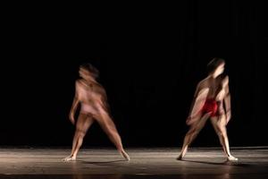 The abstract movement of the dance photo