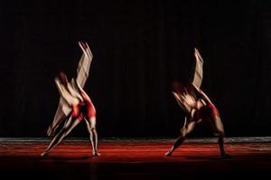 The abstract movement of the dance photo