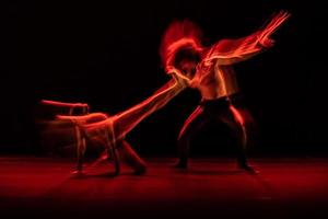 The abstract movement of the dance photo