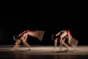 The abstract movement of the dance photo