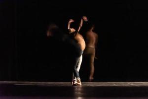 The abstract movement of the dance photo