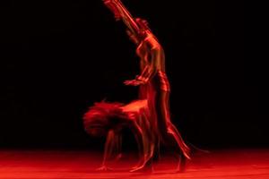 The abstract movement of the dance photo