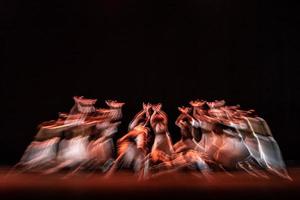 The abstract movement of the dance photo