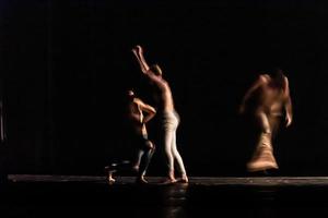 The abstract movement of the dance photo