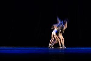 The abstract movement of the dance photo