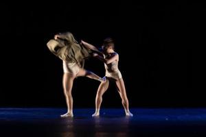 The abstract movement of the dance photo