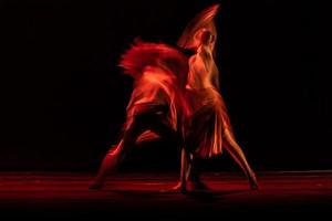 The abstract movement of the dance photo