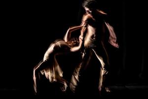 The abstract movement of the dance photo