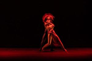 The abstract movement of the dance photo