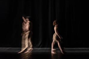 The abstract movement of the dance photo