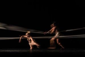 The abstract movement of the dance photo