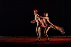 The abstract movement of the dance photo