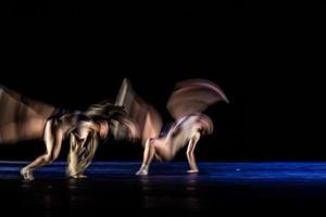 The abstract movement of the dance photo