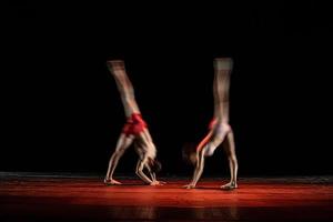 The abstract movement of the dance photo