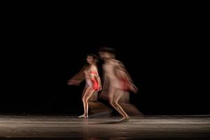 The abstract movement of the dance photo