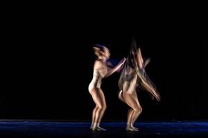 The abstract movement of the dance photo