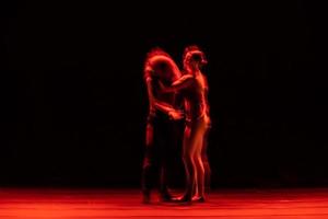 The abstract movement of the dance photo