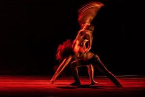 The abstract movement of the dance photo