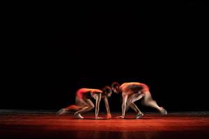 The abstract movement of the dance photo