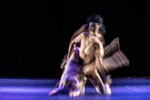 The abstract movement of the dance photo