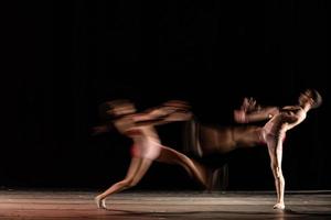 The abstract movement of the dance photo