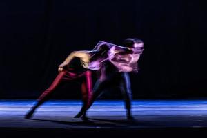 The abstract movement of the dance photo