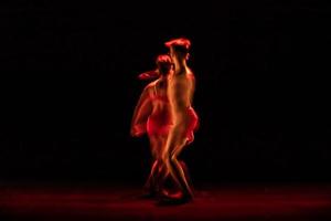 The abstract movement of the dance photo