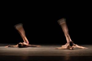 The abstract movement of the dance photo