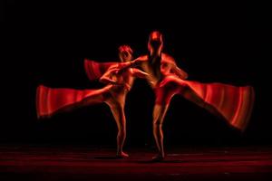 The abstract movement of the dance photo