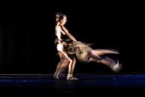 The abstract movement of the dance photo