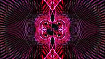 Multicolored psychedelic kaleidoscope sequence wiremesh patterns loop animation video