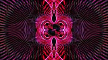 Multicolored psychedelic kaleidoscope sequence wiremesh patterns loop animation video