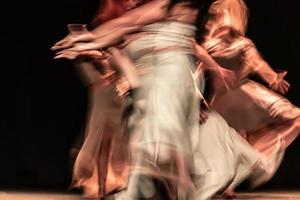 The abstract movement of the dance photo