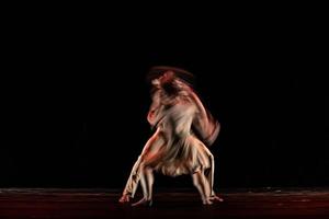 The abstract movement of the dance photo