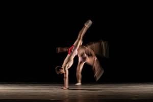 The abstract movement of the dance photo