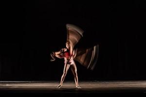 The abstract movement of the dance photo