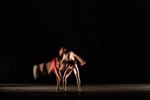 The abstract movement of the dance photo