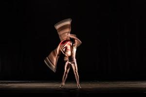 The abstract movement of the dance photo