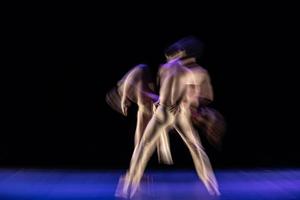 The abstract movement of the dance photo