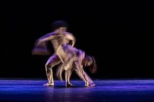 The abstract movement of the dance photo