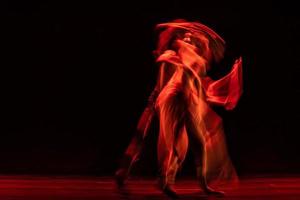 The abstract movement of the dance photo