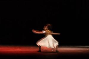 The abstract movement of the dance photo